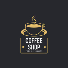 coffee shop logo design template