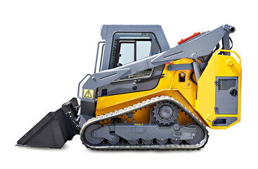 Utility track loader isolated white