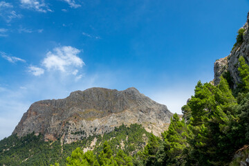 View of Puig Major (Mallorca, Spain) in summer, the highest mountain in the Balearic Islands