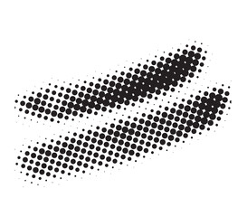 Halftone circle brush dots border. Round border Icon using halftone circle dots raster texture. Vector illustration.