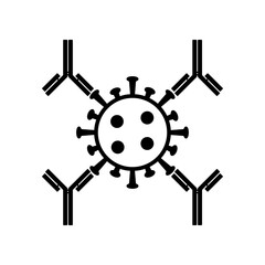 illustration of immune system against vvirus infection icon vector