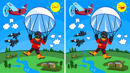 Obraz na płótnie Canvas find ten differences in these children's pictures