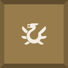 dragon animal logo for symbol or icon