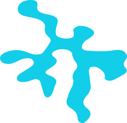 Blue abstract shape png