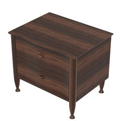 3D rendering illustration of a bedside table