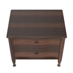 3D rendering illustration of a bedside table