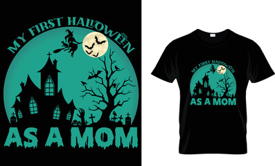 my first Halloween as a moon Halloween t shirt design template