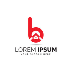 Real estate/letter B logo home logo design template.