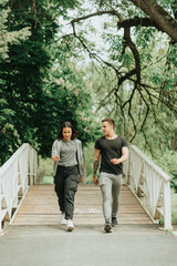 Close up of couple walking