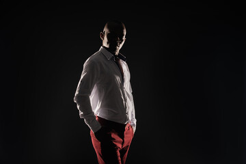 Young black male posing