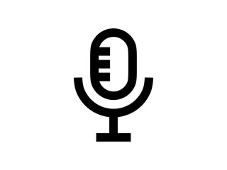 スタンドマイクアイコンC：太線：黒