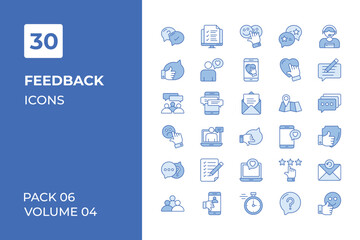 Feedback icons collection. Set vector line with elements for mobile concepts and web apps. Collection modern icons.
