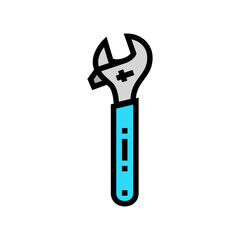 adjustable wrench tool color icon vector. adjustable wrench tool sign. isolated symbol illustration