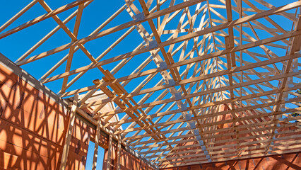 Pose charpente en bois