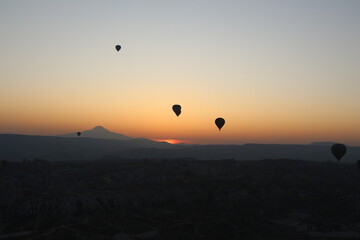 sunset over the mountains