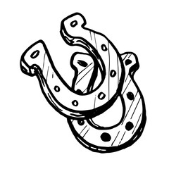 two horseshoes vector illustration isolated on white background