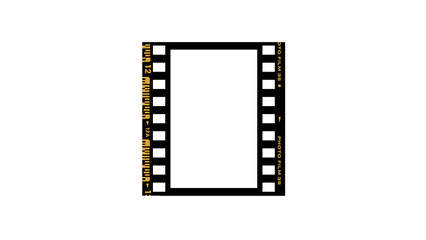 film strip icon isolated on transparent background. tape photo film strip frame, Video Film strip roll,
