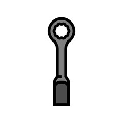 hammer wrench tool color icon vector. hammer wrench tool sign. isolated symbol illustration