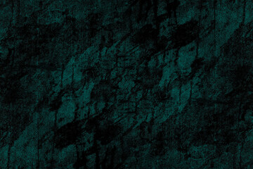 Abstract dark cyan painted old damaged concrete plaster wall surface