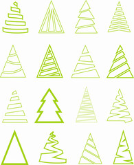 Obraz premium icons christmas tree, new year's card,christmas, logo
