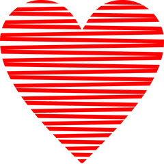 red heart on white