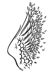 Angel's wing, Nature, Tree branches, Life