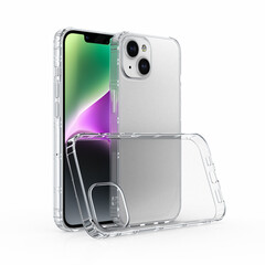 Apple iPhone 14  latest transparent Shockproof mobile case 3D render for mockup 