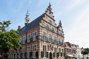 Obraz premium Old town hall in the historic city fortified town Naarden, Netherlands.