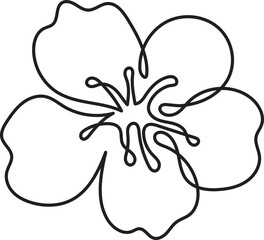 cherry blossom flower floral minimal outline art