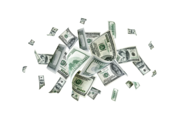 Dollar sign. American money. Cash background, us bill. Money falling.