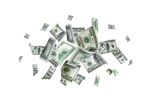 Dollar sign. American money. Cash background, us bill. Money falling.