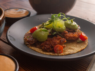 mexican food gourmet rib taco