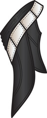 Avant-garde Corset three quarter view vector sketch