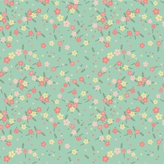 Floral Seamless Pattern Vector Illustration