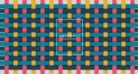 Vector Abstract colored weave lattice background