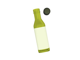 Transparent Olive Oil Glass Bottle Image