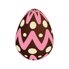 Chocolate Easter eggs. Vector illustration.