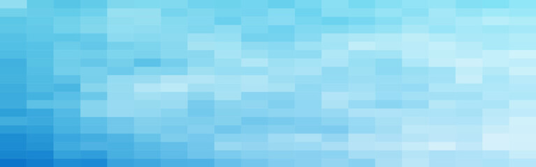 Abstract blue gradient rectangles mosaic banner background. Vector illustration.