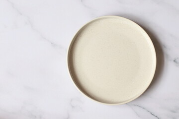 Empty blank marble plate