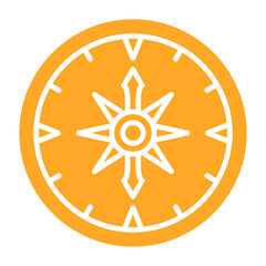 Compass Multicolor Glyph Icon