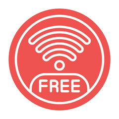 Free Wifi Multicolor Glyph Icon