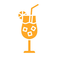 Cocktail Multicolor Glyph Icon