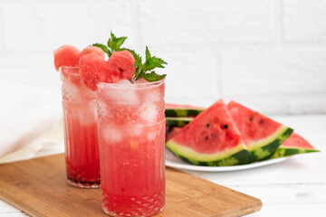 watermelon and strawberry smoothie