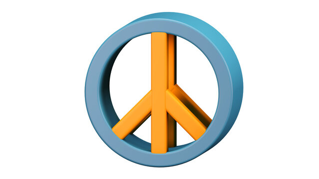illustration of a 3d symbol of peace png image format 