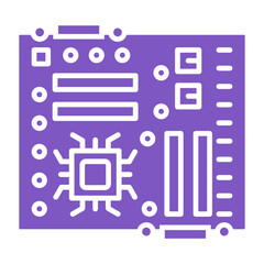 Motherboard Multicolor Glyph Icon