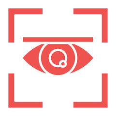 Eye Scanner Multicolor Glyph Icon