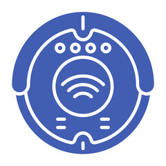 Robot Vacuum Multicolor Glyph Icon