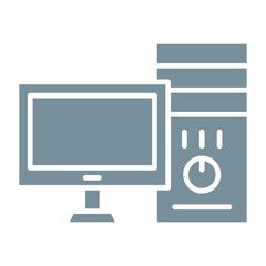 Tower Computer Multicolor Glyph Icon