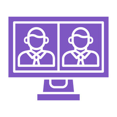 Video Call Multicolor Glyph Icon