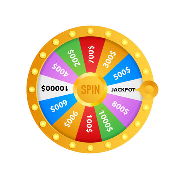 Roulette 3d fortune. Wheel fortune for game and win jackpot. Online casino concept. Internet casino marketing.  stock illustration.